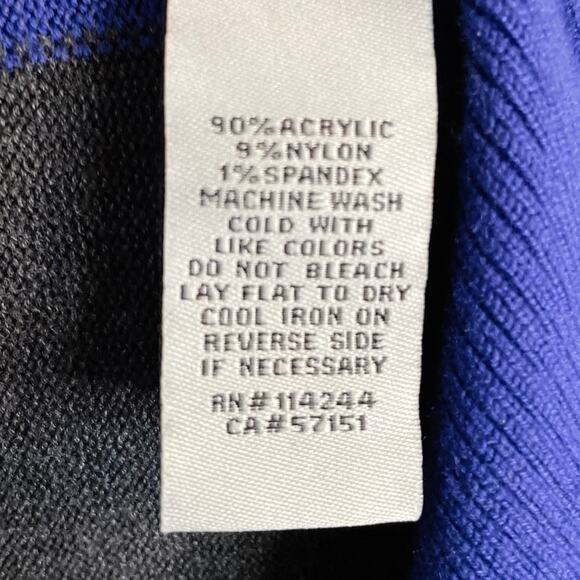 Eliza J, Long Sleeve, Color Blocked Sweater Dress, Size Large, Gray & Blue - Picture 4 of 6